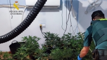 Dos detenidos en Canj&aacute;yar por mantener una plantaci&oacute;n 'indoor' de marihuana