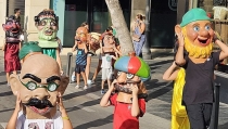 La Feria de Almer&iacute;a despierta al ritmo de la diana de Gigantes y Cabezudos