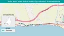 El Ministerio de Transportes cede al Ayuntamiento de Adra un tramo de la N-340A
