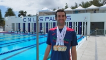 Carlos Tejada gana dos oros, una plata y un bronce en el Campeonato Nacional de Nataci&oacute;n de Feddi