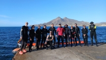 Realizan una limpieza de fondos marinos en la Reserva Punta de Loma Pelada